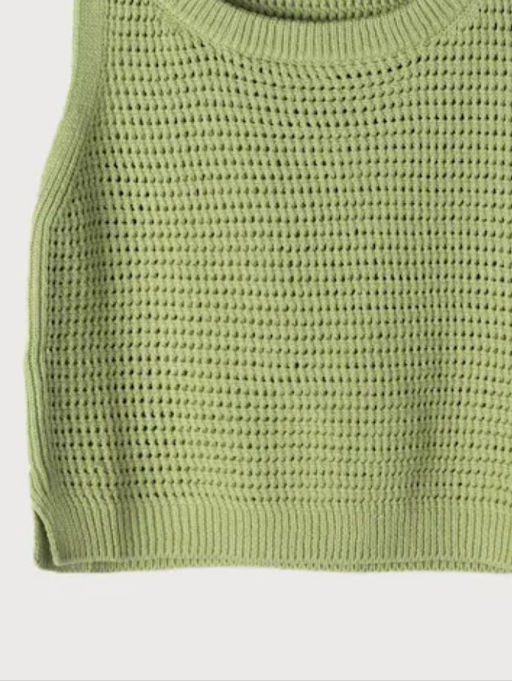 Lulus | Lime Green | Loose Knit Sweater Tank Top | Summer | Vacation | Chic | - Picture 4 of 8